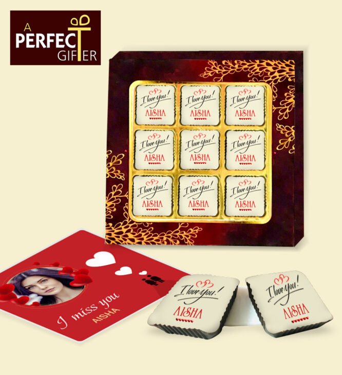 I Love You Personalized  Chocolates Gift