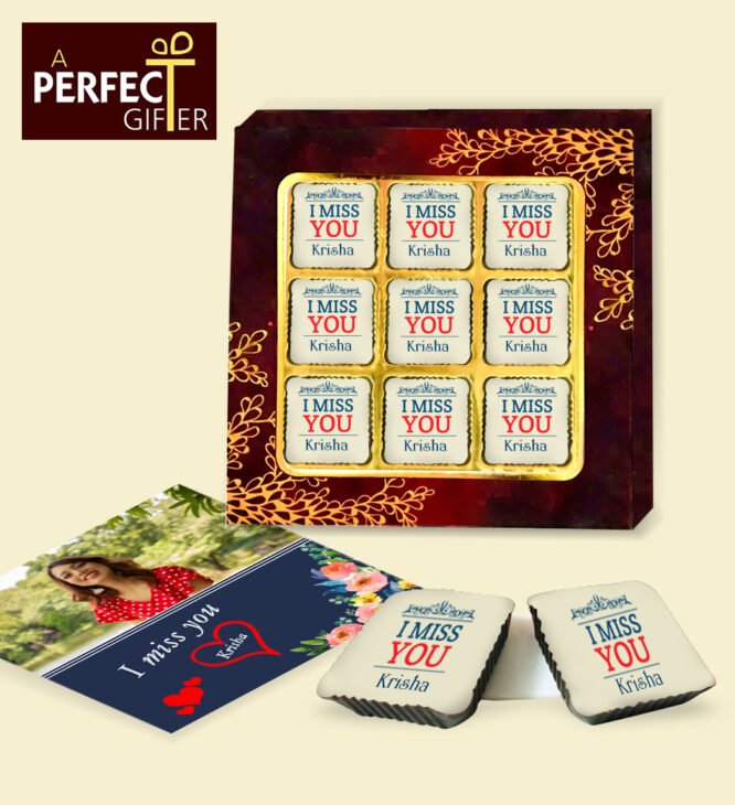 I Miss You Personalized Chocolates Gift