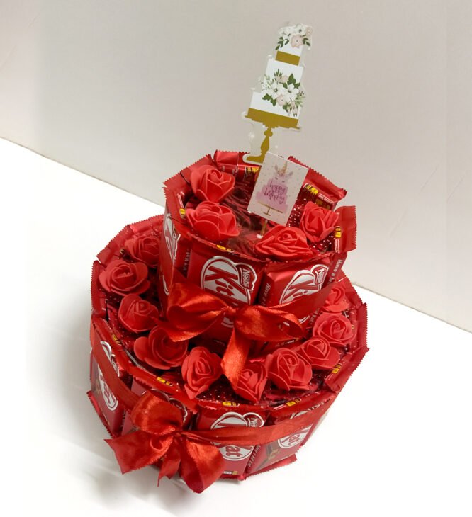 Birthday Kitkat Chocolates Tower ( 2 Layer ) - Image 2