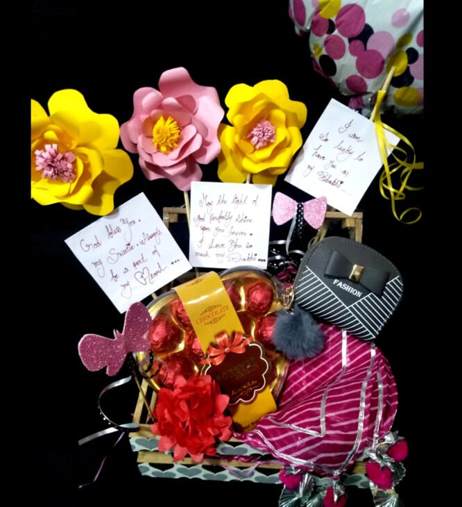 Customize Gift with Wooden, Chocolates, Birthday Balloon - Image 2