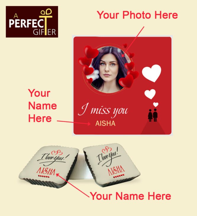 I Love You Personalized  Chocolates Gift - Image 2
