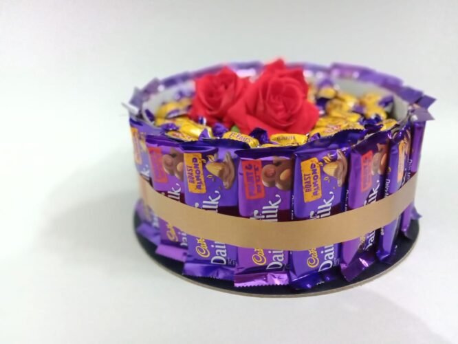 Dairy Milk & Candy  Chocolates Tower ( 1 Layer )