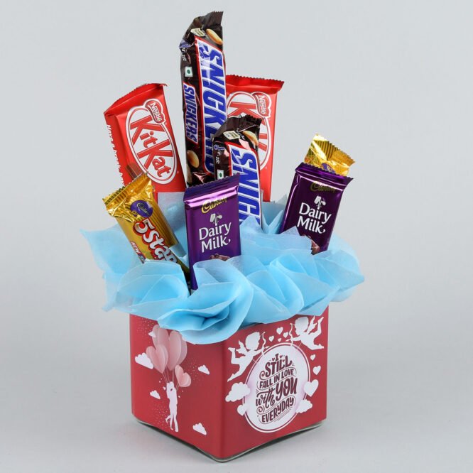 Chocolate Bouquet With Cute Vase - Image 2