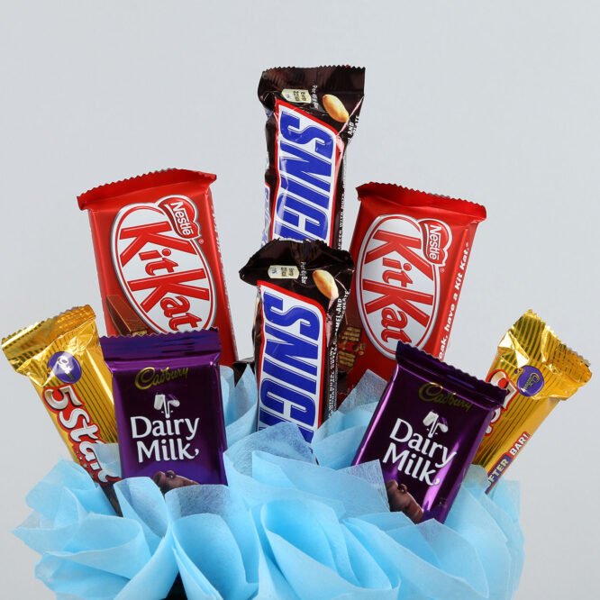 Chocolate Bouquet With Cute Vase - Image 3