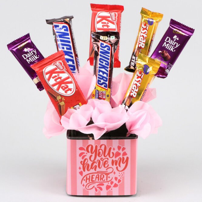 Chocolate Bouquet With lovey Vase