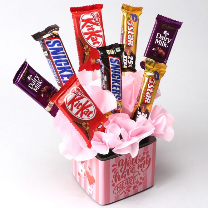 Chocolate Bouquet With lovey Vase - Image 2