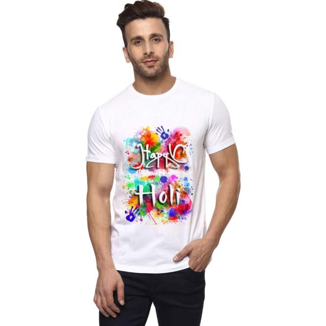 Happy Holi Printed T-Shirt