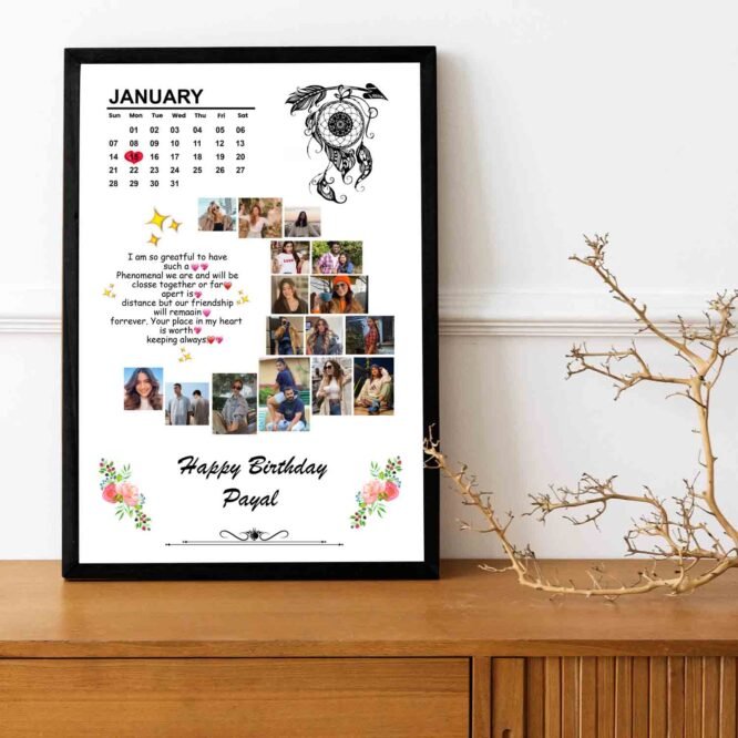 Moon Shape White Personalized Photo Frame - Image 6