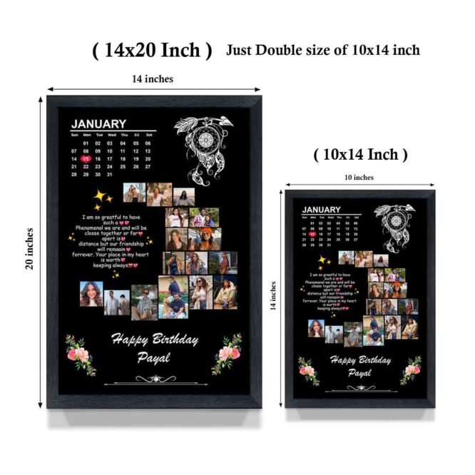 Moon Shape Black Personalized Photo Frame - Image 5
