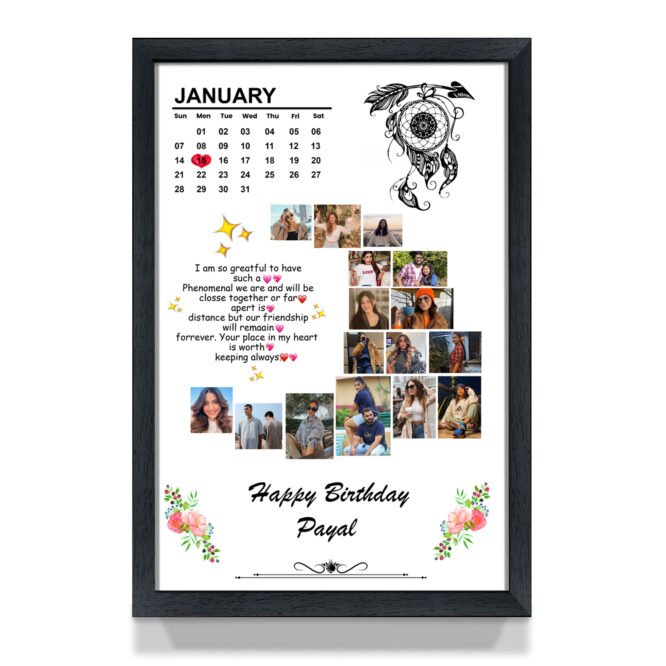 Moon Shape White Personalized Photo Frame